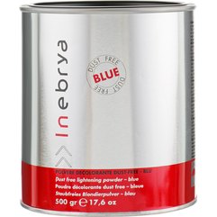Осветляющая пудра синяя Inebrya Dust Free Lightening Powder Blue, 500 g