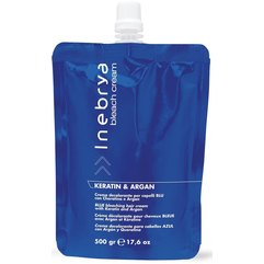 Осветляющий крем Inebrya Blue Bleaching Hair Cream Keratin and Argan, 500 g