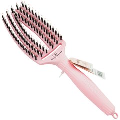 Olivia Garden Finger Brush Combo Medium PASTEL Pink Щітка для волосся рожева, фото 