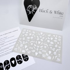 Слайдери by provocative nails - Black & White [White], фото 