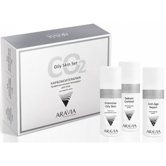Набор карбокситерапии для жирной кожи лица Aravia Professional CO2 Oily Skin Set, 3x150 ml
