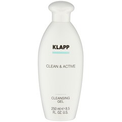 Очищающий гель для жирной и комбинированной кожи Klapp Clean & Active Cleansing Gel, 250 ml