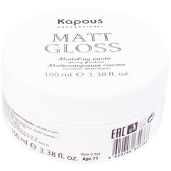 Моделирующая паста для волос сильной фиксации Kapous Professional Matt Gloss Modeling Paste, 100 ml