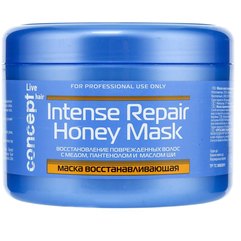 Маска восстанавливающая с медом для сухих и поврежденных волос Concept Professionals Live Hair Intense Repair Honey Masque, 500 ml