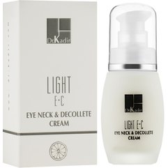 Крем для области вокруг глаз и шеи с витаминами Dr. Kadir Light E+C Eye Neck & Decolte Cream, 30 ml