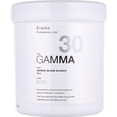 Пудра для осветления Нордик с анти-желтым эффектом, пакет Erayba G30 Nordic Blond Blue, 500 ml