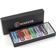 Marvis 7 Flavours Pack In Black Gift Box Подарунковий набір з 7 видами паст, 7x25 мл, фото 