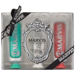 Подарочный набор с зубными пастами 3 вкусов Marvis Toothpaste Travel Flavour Trio Gift, 3x25 ml