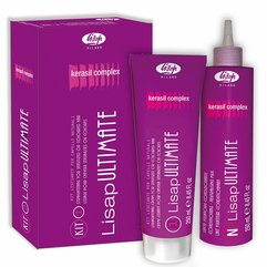 Lisap Ultimate Kit1 Набір перманентного випрямлення №1 для натуральних і жорстких волосся, фото 