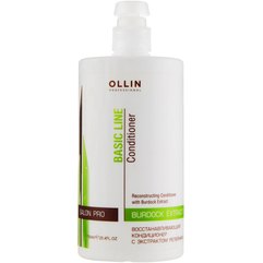 Ollin Professional Basic Line Reconstructing Conditioner with Burdock Кондиціонер для волосся відновлюючий з екстрактом реп'яха, 750 мл, фото 