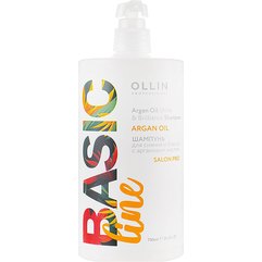 Шампунь для сияния и блеска волос с аргановым маслом Ollin Professional Basic Line Shine & Brilliance Shampoo with Argana Oil, 750 ml