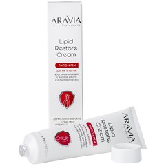 Липо-крем для рук и ногтей восстанавливающий  с маслом ши и д-пантенолом Aravia Professional Lipid Restore Cream, 100 ml