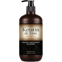 Шампунь восстанавливающий с кератином Keratin De Luxe Shampoo, 300 ml