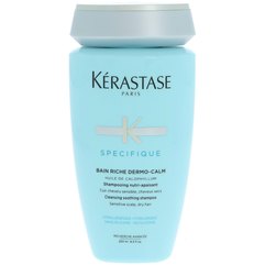 Успокаивающий шампунь для чувствительной кожи головы и сухих волос Kerastase Dermo Calm Bain Riche Shampoo, 250 ml