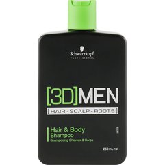 Schwarzkopf Professional 3D Men Hair & Body Shampoo Шампунь для волосся і тіла, фото 