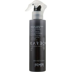 Двухфазный несмываемый кондиционер для волос с активированным углем Echosline Karbon 9 Charcoal Conditioner 2 Phase Leave-In, 200 ml