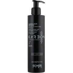 Echosline Karbon 9 Charcoal Color Mask Black Маска з активованим вугіллям для темного волосся, 240 мл, фото 