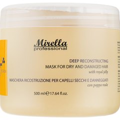Mirella Professional BeeForm Reconstructing Mask Маска для сухих і пошкоджених волосся з маточним молочком, 500 мл, фото 