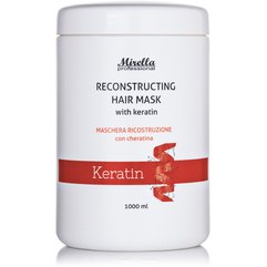 Восстанавливающая маска с кератином Mirella Professional Reconstructing Hair Mask with Keratin, 1000 ml