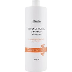 Шампунь з кератином для відновлення волосся Mirella Professional Keratin Reconstructing Shampoo, 1000 ml, фото 