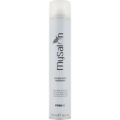 Лак легкої дії Puring MySalon Splash Soft Hairspray, 500 ml, фото 