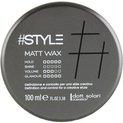 Матовый воск для волос Dott. Solari Style Matt Wax, 100 ml