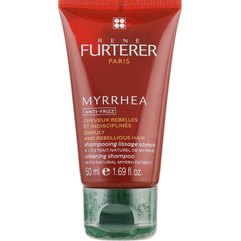 Шампунь для випрямлення волосся Міррея Rene Furterer Myrrhea Anti Frizz Silkening Shampoo, 50 ml, фото 
