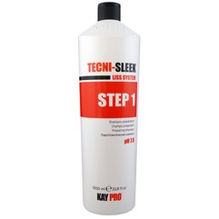 Подготовительный шампунь для кератинового выпрямления Шаг 1 Kay Pro Liss System Tecni-Sleek Preparing Shampoo Step 1, 1000 ml