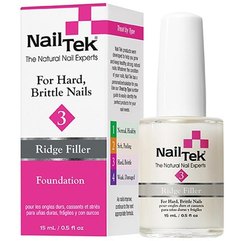 Nail Tek FOUNDATION III - Зміцнюючий засіб для вирівнювання поверхні нігтів. 15ml., фото 