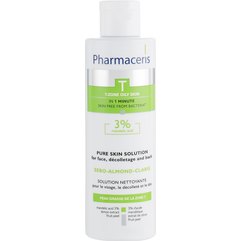 Бактериостатическая жидкость для лица, декольте и спины Pharmaceris T Sebo-Almond-Claris Pure Skin Solution, 190 ml