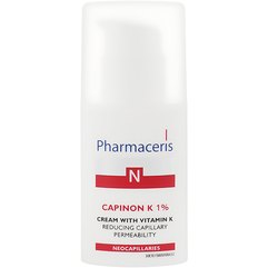 Pharmaceris N Capinon K 1% Cream With Vitamin K Крем ущільнює судини з вітаміном К, 30 мл, фото 