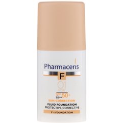 Pharmaceris F Sun-Correction Fluid Foundation SPF 50+ Захисний коригувальний тональний флюїд, 30 мл, фото 