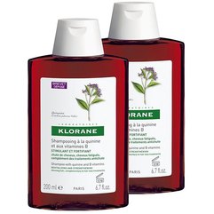 Дорожный набор для волос Klorane Shampoo with quinine and B vitaminsklorane, 2x100 ml