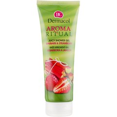 Dermacol Aroma Ritual Fresh Shower Gel Гель для душу освіжаючий Ревінь і Полуниця, 250 мл, фото 