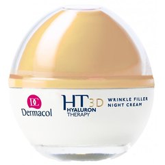 Dermacol Hyaluron Therapy 3D Wrinkle Filler Night Cream Нічний крем з гіалуроновою кислотою, 50 мл, фото 