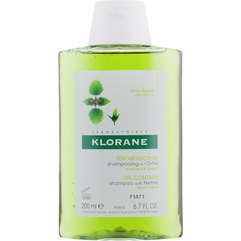 Klorane Seboregulating Treatment Shampoo With Nettle Шампунь себорегулюючий з кропивою для жирного волосся, 400 мл, фото 