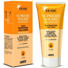 Солнцезащитный крем с антиоксидантным действием SPF30 GUAM Supreme Solare Crema Viso-Corpo Alta Protezione, 150 ml