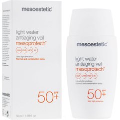 Mesoestetic Light Water Antiaging Veil SPF50 + Легка антивікова сироватка вуаль, 50 мл, фото 