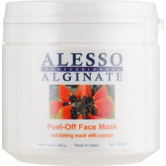Маска альгинатная глубоко очищающая и отшелушивающая с папайей Alesso Professionnel Alginate Exfoliating Peel-Off Face Mask With Papaya