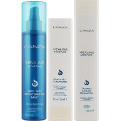 Набір засобів для зволоження волосся L'anza Healing Moisture Holiday Trio Box, фото 