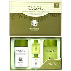 Набор тонер - эмульсия для лица 3W CLINIC Olive For Man Fresh 2 Items Set 150 мл / 150 мл / 60 мл / 60 мл