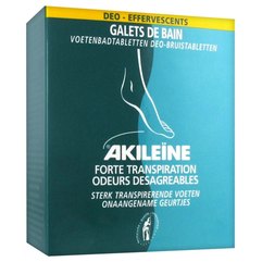 Asepta Akileine Deo Effervescent Footbath Tablets Освіжаючі шипучі таблетки для ванни для ніг, 7 * 12 г, фото 