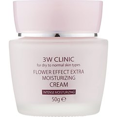 Зволожуючий крем для обличчя з квітковими екстрактами 3W CLINIC Flower Effect Extra Moisture Cream, 50 мл, фото 