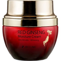 Зволожуючий крем для обличчя з екстрактом червоного женьшеню 3W CLINIC Red Ginseng Moisture Cream, 50 мл, фото 