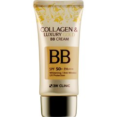 Крем колаген/золото 3W CLINIC Collagen & Luxury Gold BB Cream SPF50+/PA+++, 50 мл, фото 