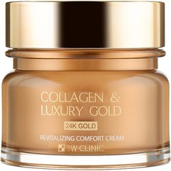 Крем, що омолоджує для обличчя з колагеном і колоїдним золотом 3W CLINIC Collagen & Luxury Gold Cream, 100 мл, фото 