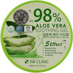 Многофункциональный гель для лица и тела с алоэ 3W CLINIC Aloe Vera Soothing Gel, 300 г