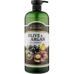 Шампунь для волос восстановительной с маслом аргании и масла 3W CLINIC Olive & Argan 2IN1 Shampoo, 500 мл
