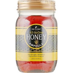 Сироватка для обличчя ампульна з екстрактами меду та маткового молочка 3W CLINIC All-in-One Honey Ampoule, 250 мл, фото 