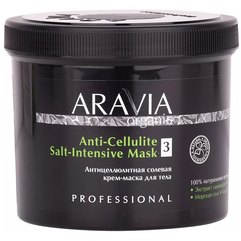 Антицеллюлитная солевая крем-маска для тела Aravia Professional Organic Anti-Cellulite Salt-Intensive Mask, 550 ml